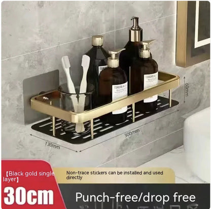 Punch-Free Bathroom Storage Rack WEM Support (www.WEM.support)