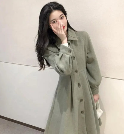 Women's Woolen Skirt Coat WEM Support (www.WEM.support)