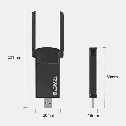 USB 3.0 Wireless WIFI Adapter 1300Mbps Long Range Dongle Dual Band 5Ghz Network WEM Support (www.WEM.support)