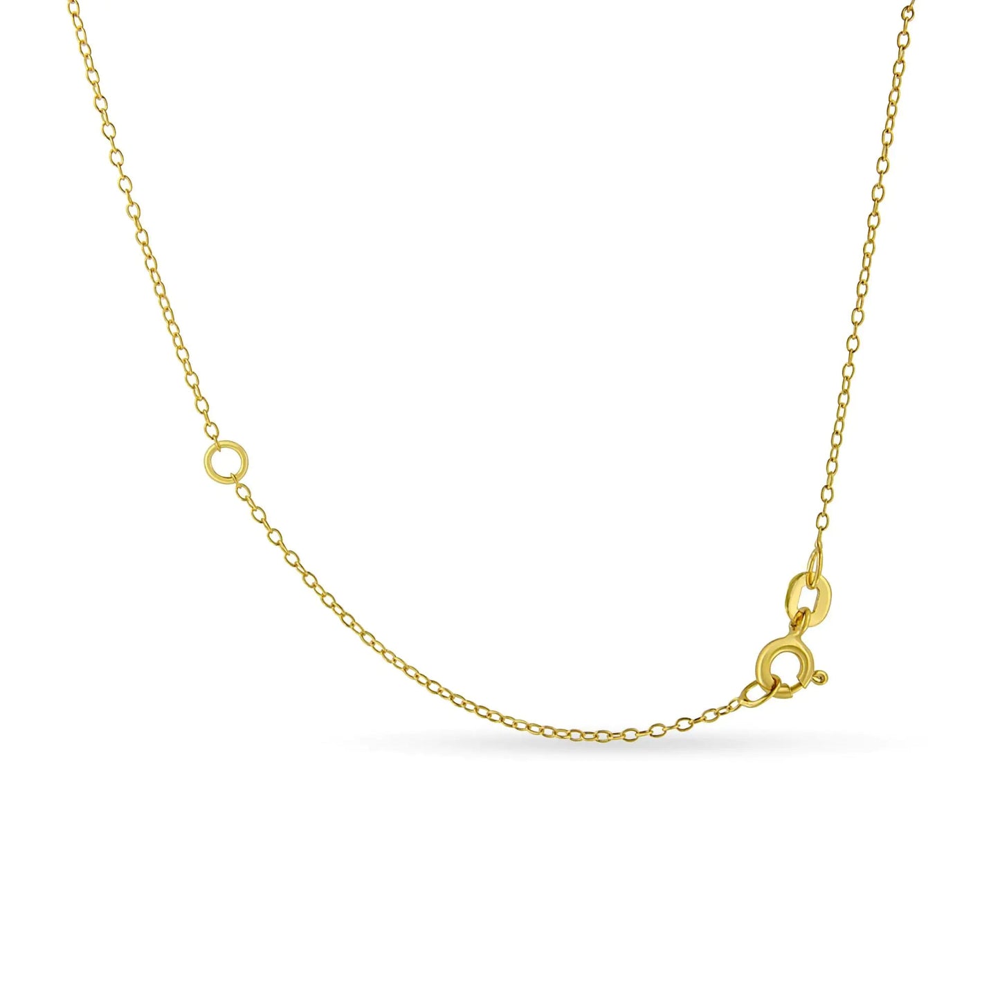 14K Yellow Gold Plated .925 Sterling Silver Bezel Set 1/2 Cttw Diamond 18" Pendant Necklace (K-L Color, SI2-I1 Clarity) WEM Support (www.WEM.support)