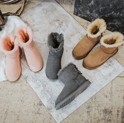 Sheepskin and wool all-in-one snow boots WEM Support (www.WEM.support)