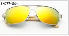 Wooden Metal Pilot Sunglasses WEM Support (www.WEM.support)