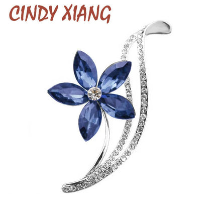 Elegant Blue Flower Brooch WEM Support (www.WEM.support)