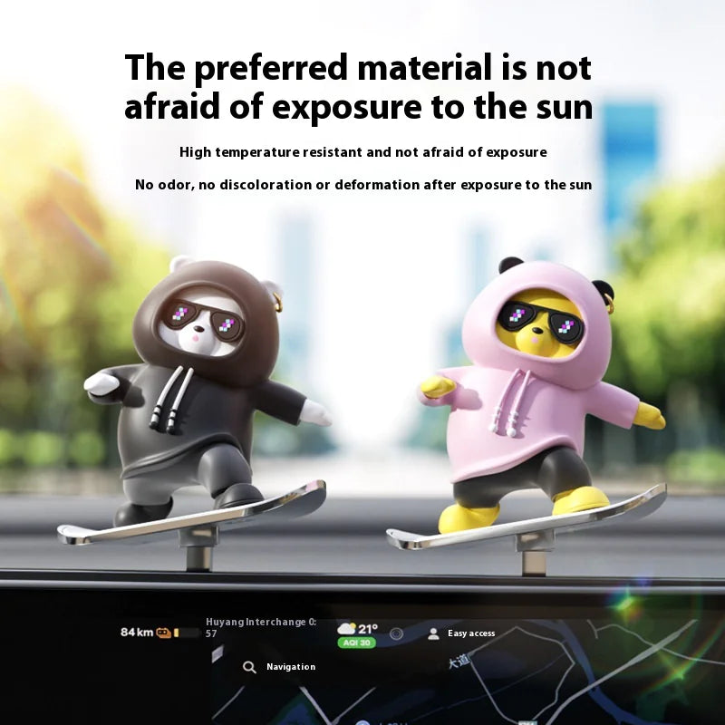 Cartoon Bear Car Skateboard WEM Support (www.WEM.support)