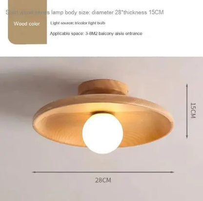 Wooden Round Ceiling Lamp WEM Support (www.WEM.support)