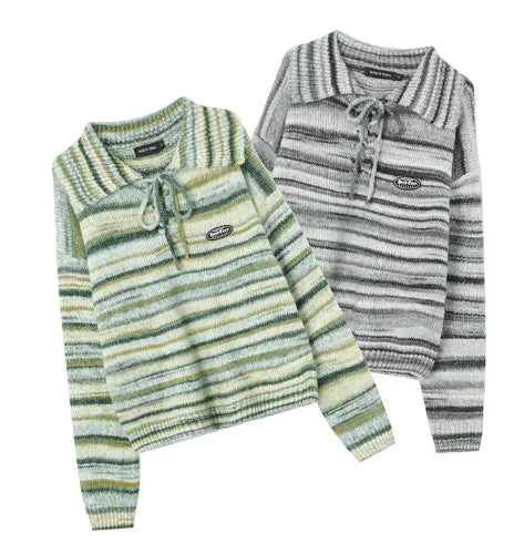 Ombre Lace-Up Sweater HejK.com Marketplace LLC