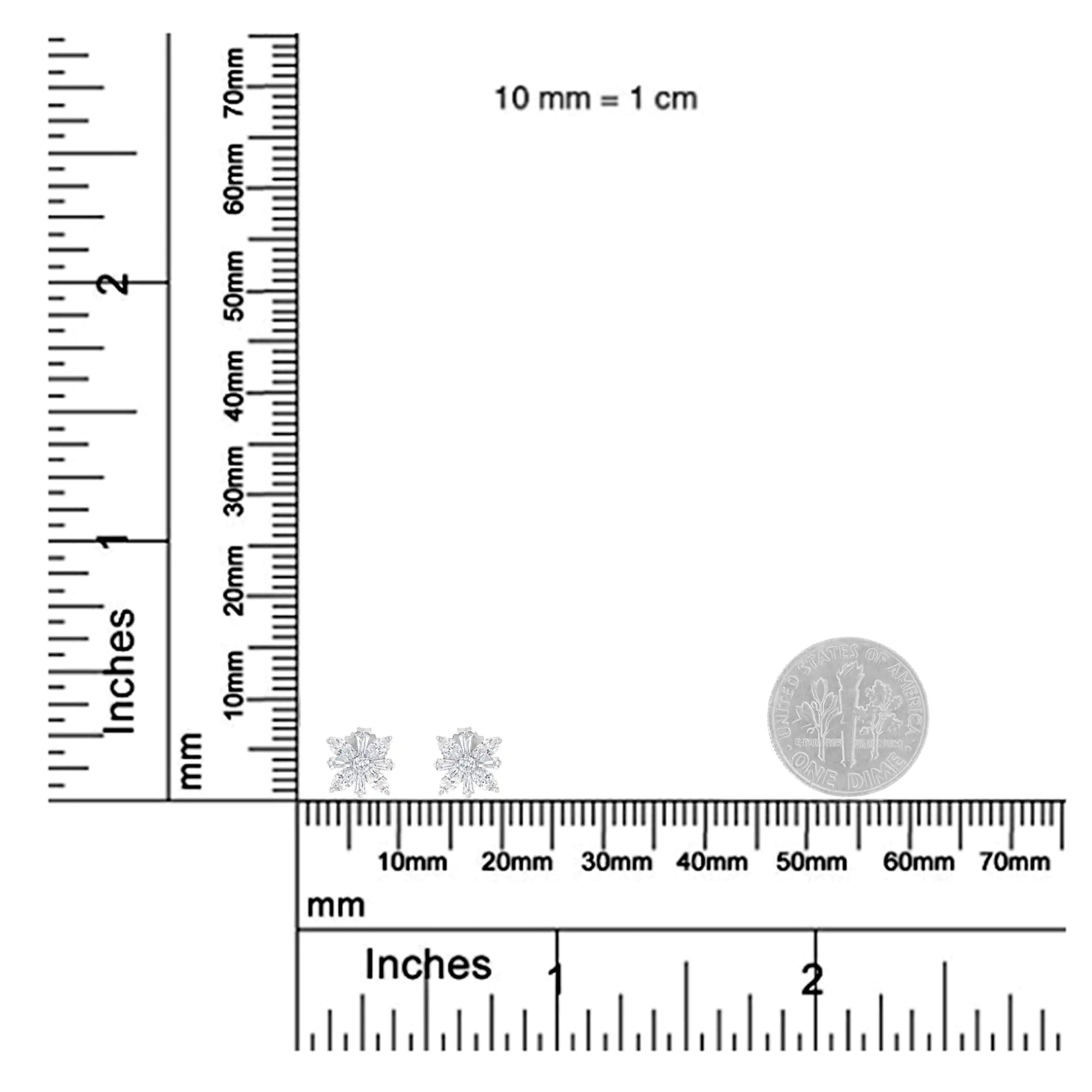 14K White Gold 1 1/4 cttw Diamond Stud Earring (H-I, SI1-SI2) WEM Support (www.WEM.support)