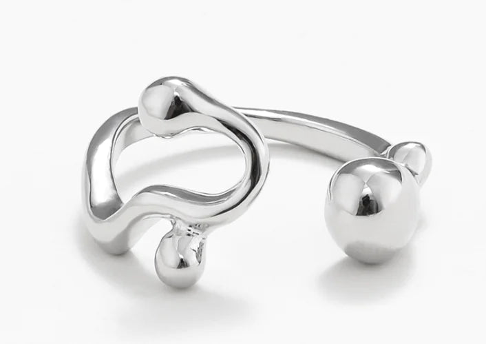 Irregular Metal Ring for Women - Unique Design