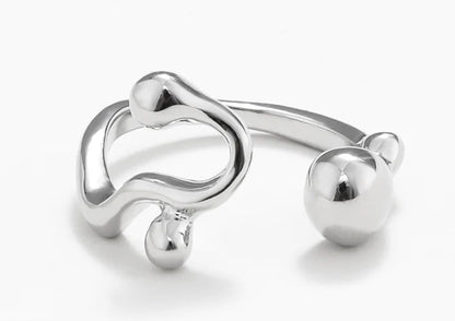 Irregular Metal Ring for Women - Unique Design