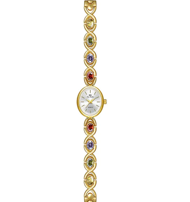 Oval Gemstone Luxury Watch HejK.com