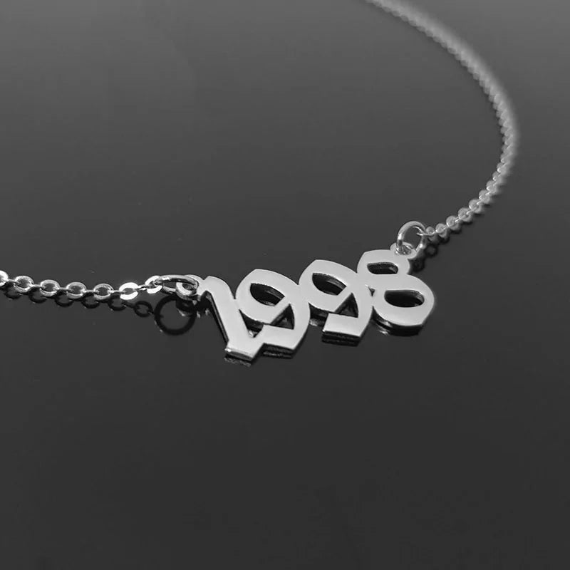 1987-2001 Birth Year Personalized Necklace WEM Support (www.WEM.support)