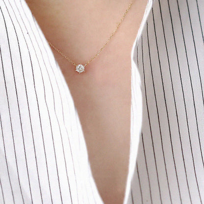 Six Claw Solitaire Necklace HejK.com