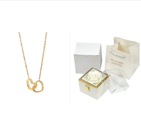 Personalized Double Heart Name Necklace – Customizable Two-Name Necklace for Women WEM Support (www.WEM.support)