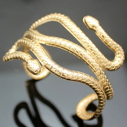 Cleopatra Swirl Snake Arm Cuff Armlet Armband WEM Support (www.WEM.support)