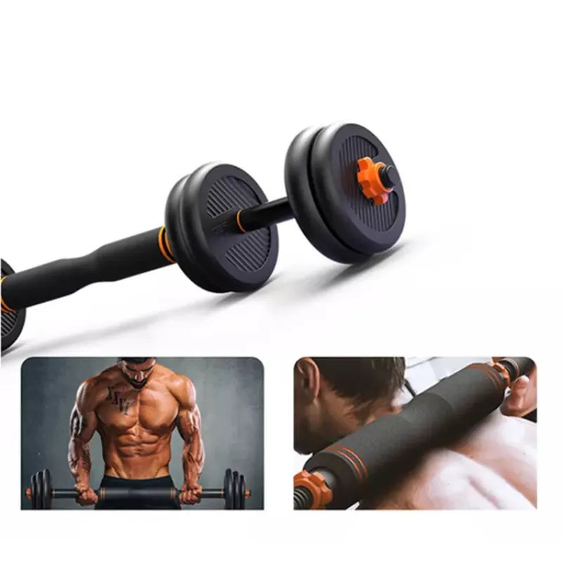 Men's Fitness Equipment Rubberized Dumbbell Household Kettlebell Removable Barbell WEM Support (www.WEM.support)