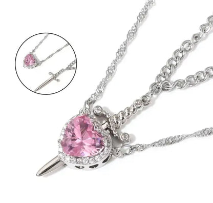 Heart-piercing Couple Necklace WEM Support (www.WEM.support)