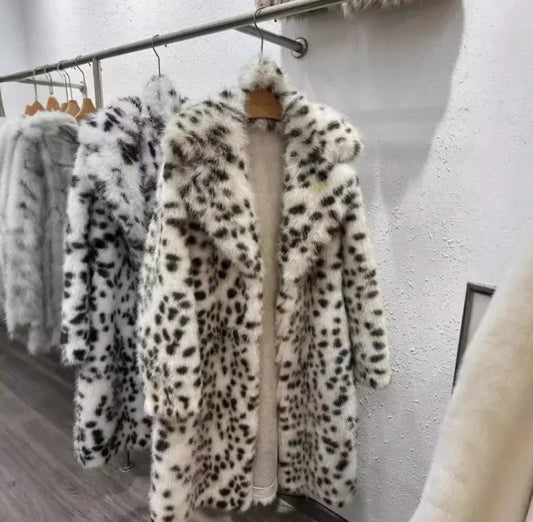 Elegant Long-Cut Faux Fox Fur Coat WEM Support (www.WEM.support)