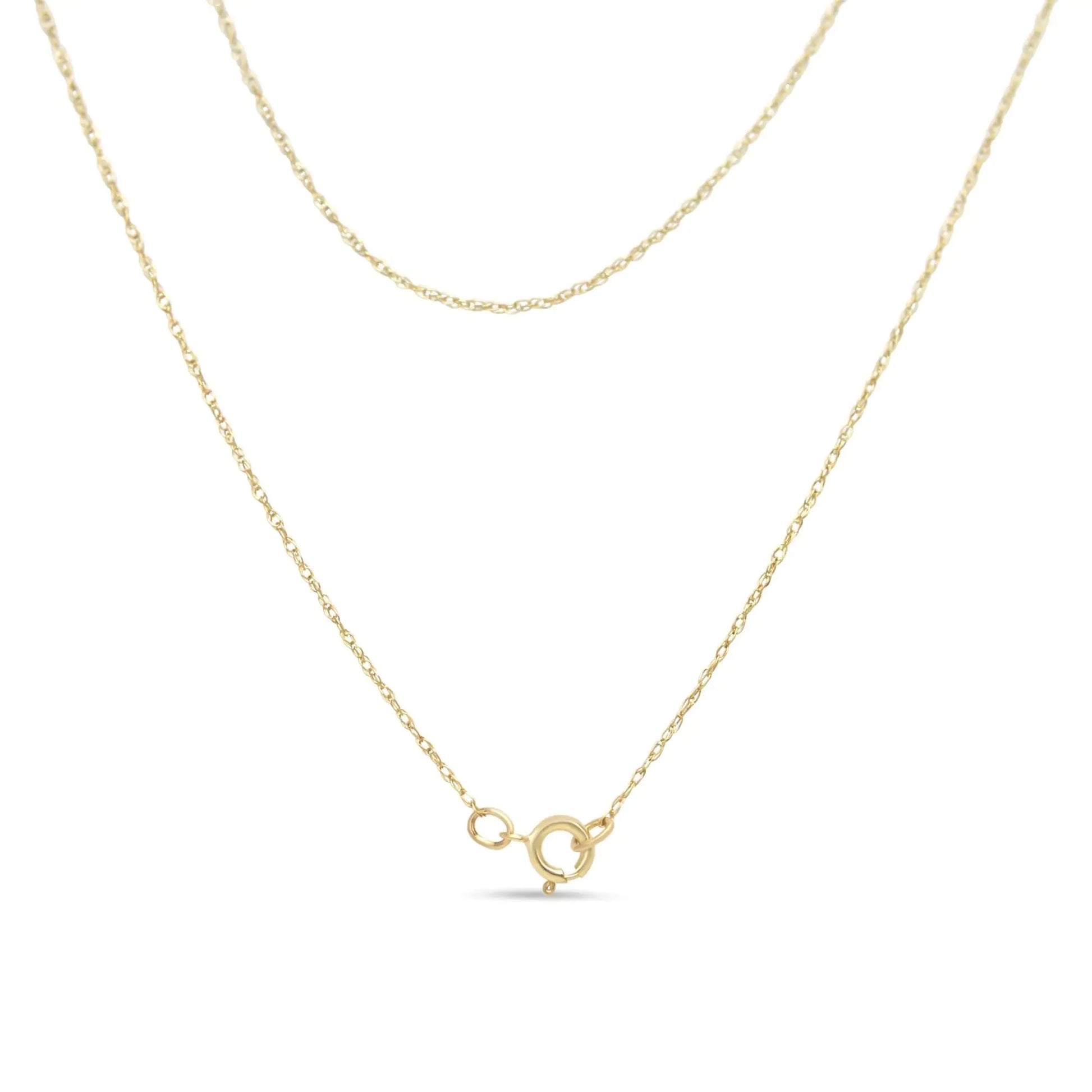 14K Yellow Gold 1/2 Cttw Round-Cut Diamond Mini Cross 18" Pendant Necklace (J-K Color, VS2-SI1 Clarity) WEM Support (www.WEM.support)