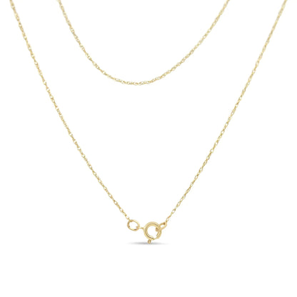 14K Yellow Gold 1/2 Cttw Round-Cut Diamond Mini Cross 18" Pendant Necklace (J-K Color, VS2-SI1 Clarity) WEM Support (www.WEM.support)