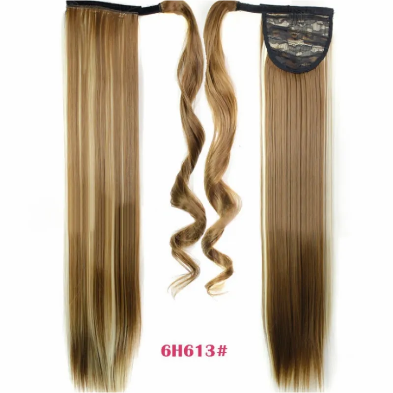 Synthetic Long Straight Wrap Around Hair Extension WEM Support (www.WEM.support)