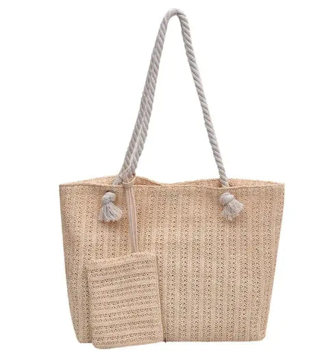 Straw Shoulder Tote Bag WEM Support (www.WEM.support)