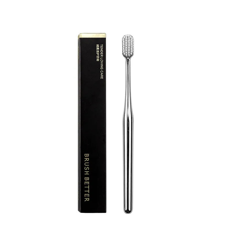 Gold-Plated Soft-Bristle Toothbrush WEM Support (www.WEM.support)