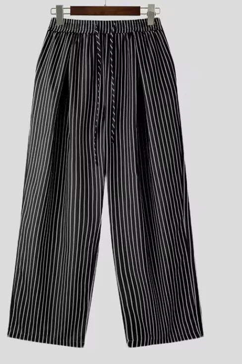 Korean Style Striped Drawstring Pants HejK.com