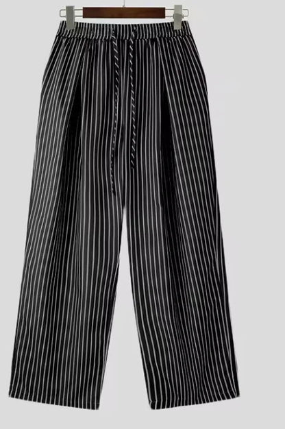 Korean Style Striped Drawstring Pants HejK.com