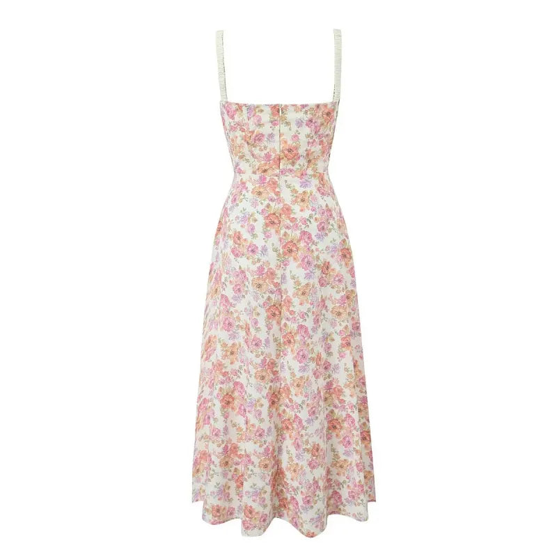 Vestido Feminino com Alças Florais HejK.com