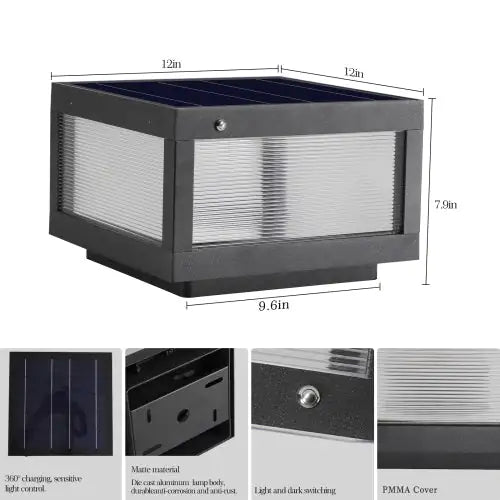 Solar Wall Light With Dimmable LEDs Unavailable Platforms- Temu WEM Support (www.WEM.support)