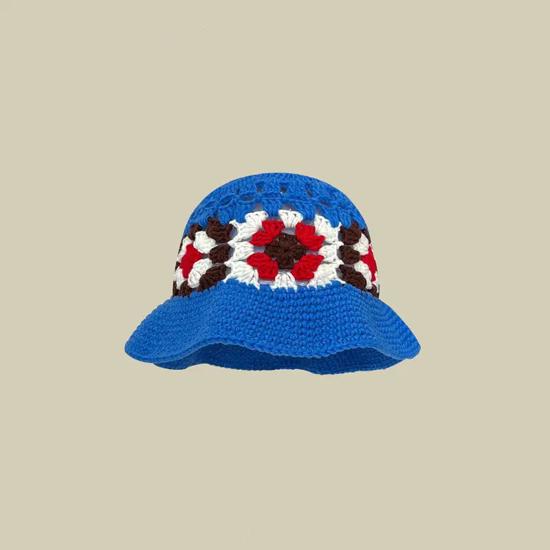 Japanese Retro Hollow Flower Handmade Knitted Bucket Hat HejK.com Marketplace LLC
