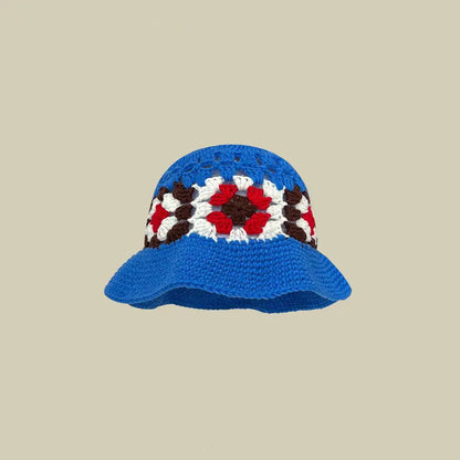 Japanese Retro Hollow Flower Handmade Knitted Bucket Hat HejK.com Marketplace LLC