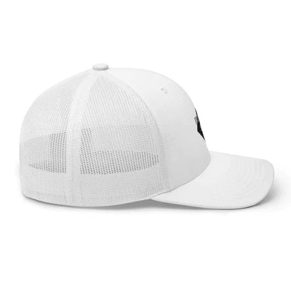 Tropical Seas Shark Fin Trucker Hat WEM Support (www.WEM.support)