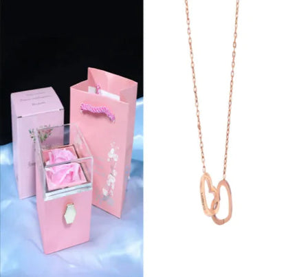 Personalized Double Heart Name Necklace – Customizable Two-Name Necklace for Women WEM Support (www.WEM.support)