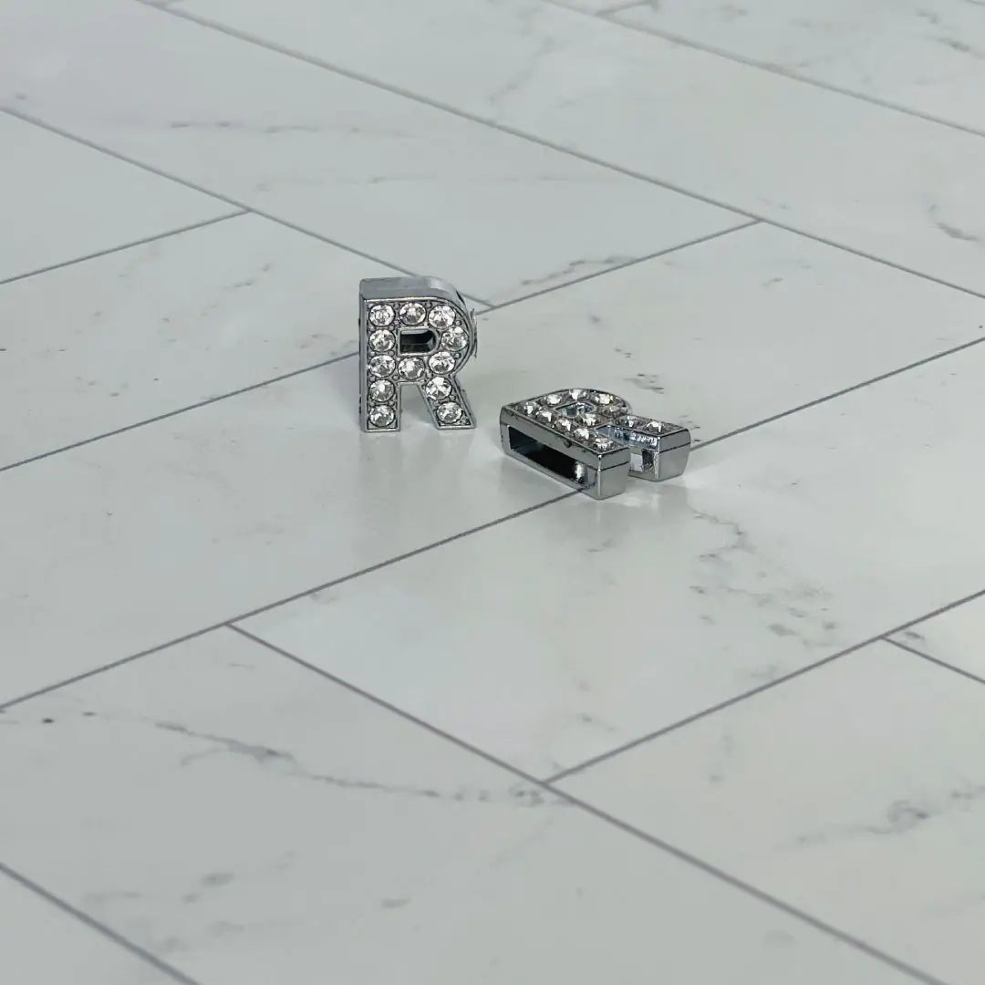 Pavé Letters -Silver Charms WEM Support (www.WEM.support)