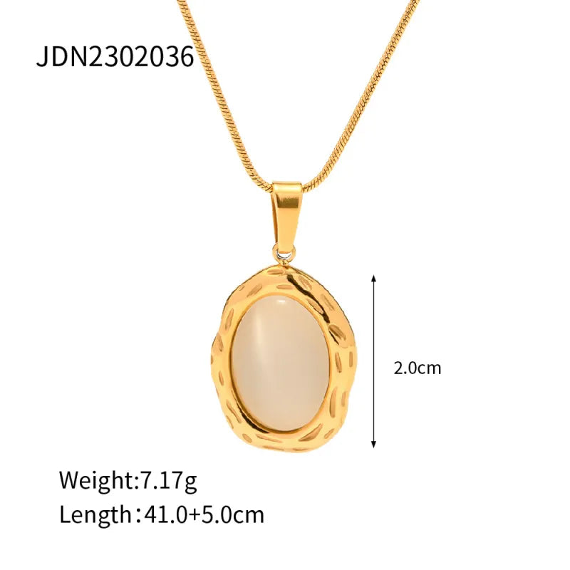 18K Cat Eye Pendant HejK.com