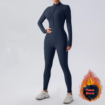 Fleece-Lined Yoga Jumpsuit WEM Support (www.WEM.support)
