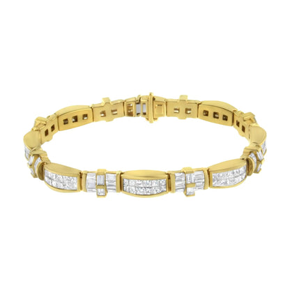 14K Yellow Gold Multi--Cut Diamond Ties of Love Eternity Bracelet(11.25 cttw,G-H Color,VS1-VS2 Clarity) WEM Support (www.WEM.support)