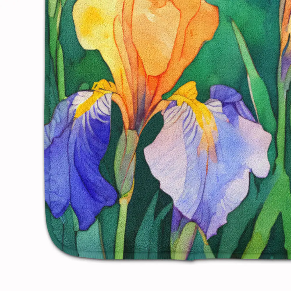 Tennessee Iris in Watercolor Memory Foam Kitchen Mat WEM Support (www.WEM.support)