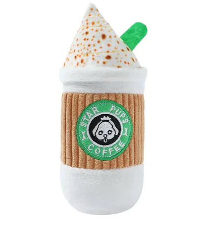 Juguete de Peluche para Perro con Diseño de Latte de Especias de Calabaza HejK.com