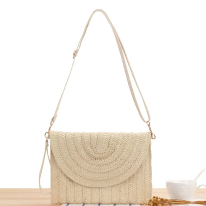 Ari Handwoven Straw Clutch WEM Support (www.WEM.support)