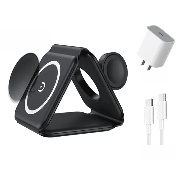 3 in 1 Magnetic Wireless Charger WEM Support (www.WEM.support)