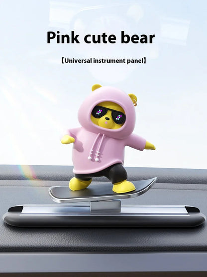 Cartoon Bear Car Skateboard WEM Support (www.WEM.support)