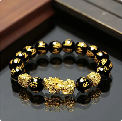 Vietnam Sand Gold Obsidian Bracelet for Men and Women WEM Support (www.WEM.support)