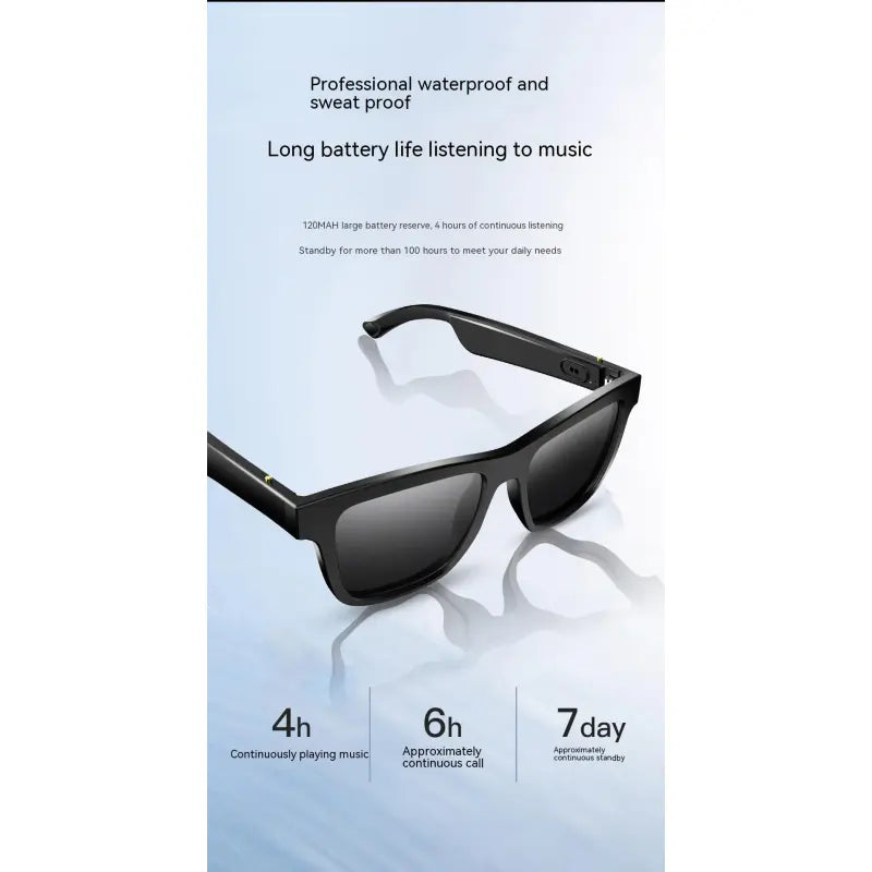 Smart Glasses Black Technology Headset Bluetooth Sunglasses WEM Support (www.WEM.support)