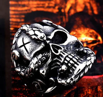 Vintage Skull Titanium Ring WEM Support (www.WEM.support)