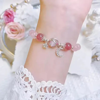 Lucky Beads Vintage Gray Moonstone Bracelet WEM Support (www.WEM.support)