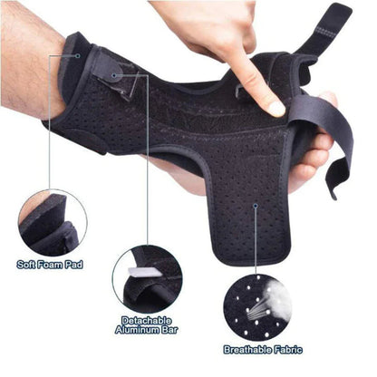 Plantar Fasciitis Night Splint Adjustable Foot Drop Ankle Brace Support Toe Pain WEM Support (www.WEM.support)