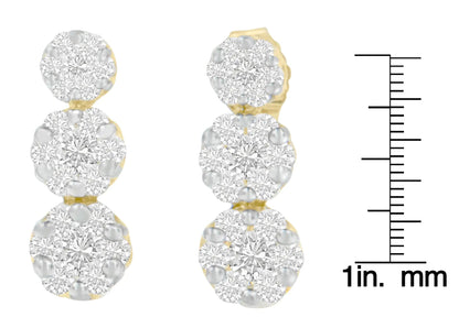 14K Yellow Gold 1 cttw Diamond Stud Earring (H-I, I1-I2) WEM Support (www.WEM.support)