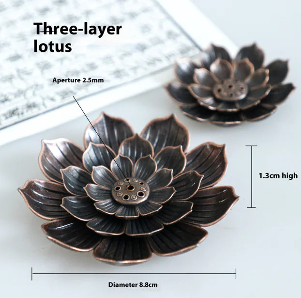 Alloy Lotus Incense Burner HejK.com